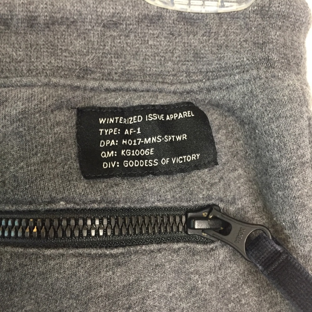 SOLD Nike Air Force-1 Gray Jogger Sweatpants - Picture 5 of 8
